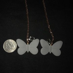 White Butterfly Mask Chain